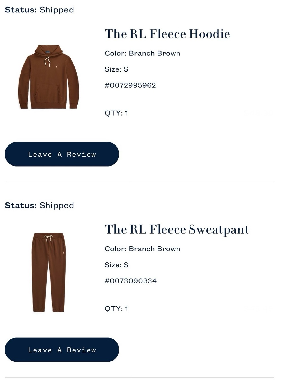 Polo by Ralph Lauren Brown Hoodie & Sweatpants Set - Picture 2 of 6